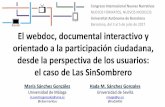 Ponencia sobre el webdoc Las SinSombrero. Congreso Nuevas Narrativas UAB