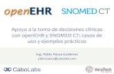 Apoyo a la toma de decisiones clínicas con openEHR y SNOMED CT - casos de uso y ejemplos prácticos