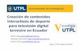 Creación de contenidos interactivos de deporte para televisión digital terrestre en Ecuador