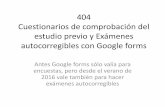 404 cuestionarios de comprobación y exámenes autocorregibles con google forms