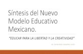Síntesis del Nuevo Modelo Educativo Mexicano.