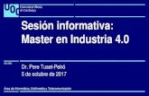 Indústria 4.0 sessió informativa Octubre 2017