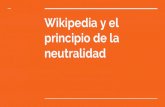 Wikipedia y el principio de neutralidad