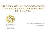 Importancia Socieconomica de la agricultura familiara en Bolivia
