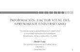 Información: Factor vital del aprendizaje universitario