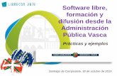 Software libre, formación y difusión desde la Administración Pública Vasca