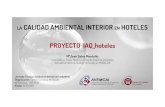 Sales Montoliu, Mª José: Proyecto IAQ (Indoor Air Quality) en hoteles. Casos prácticos de medición en hoteles de la Comunidad Valenciana.