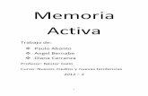 Memoria activa - Grupo 3