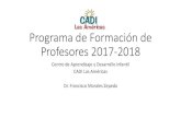 Programa de formación de profesores 2017 2018