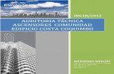 AUDITORIA TÉCNICA ASCENSORES COMUNIDAD …files.costacoquimbo.cl/200000058-b1bf2b3b2e/Auditoria Técnica... · b) Material o componentes dentro del ascensor; c) ... Miconic - LX