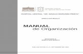 MANUAL de Organización - hospitalcentral.gob.mxhospitalcentral.gob.mx/pdf/Art 19/19.IV.2-Manual-de-Organizacion... · que debe realizar para alcanzarlos. Además el manual de organización