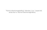 Teoría electromagnética: fotones y luz. Leyes bá sicas de ...jura/Fisica_II/semanaVI_1.pdf · cuyos fundamentos fueron sentados por Faraday y ... • Ley de Gauss Magnetico - El