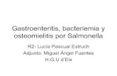 Gastroenteritis, bacteriemia y osteomielitis por Salmonella · PDF filede orientación para el Dx de bacteriemia ... Salmonella con el fin de evitar las focalizaciones ... • S. aureus