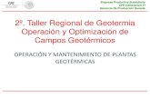 2º. Taller Regional de Geotermia Operación y Optimización ... · PDF fileCFE Generación VI Gerencia De Producción Sureste ... DESAJUSTE DERIVADO DE UN SISMO EN LA ... MODO MANUAL