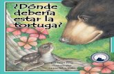 ¿Dónde debería estar la tortuga? - Arbordale Publishing · PDF filepara las diferentes especies de tortugas. Por ejemplo, una tortuga de caja tiene un caparazón abultado, redondo—casi