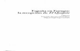 España en Europa: la recepción de El Q!tÍJote - web.ua.es · PDF filede que aparecieran las primeras traducciones en otras lenguas: ... Rosset en 1618; ... respuestas de Edward