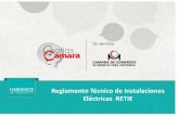 Reglamento Técnico de Instalaciones Eléctricas · PDF fileResponsabilidad del OR con la conformidad. El Operador de Red, el comercializador de energía o quien preste el servicio
