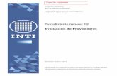 Procedimiento General: 09 - INTI · PDF fileLos proveedores vinculados al alcance de las calibraciones/ensayos de los laboratorios del INTI-Física y