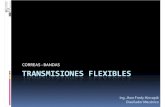 CORREAS -BANDAS TRANSMISIONES FLEXIBLES · PDF fileCALCULO DE LAS TRANSMISIONES El objetivo del calculo de una transmisión, es la determinación de las dimensiones de la correa (o