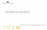 MEMORIA DE SECCIONES • MEMORIA DE  · PDF file2 2018 PRESUPUESTOS GENERALES DE LA COMUNIDAD AUTÓNOMA DE CANARIAS ÍNDICE 1. Memoria de Secciones