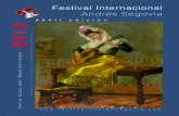 Festival Internacional Andrés Segovia - … de mano 2013 verisión web.… · Festival Internacional Andrés Segovia XXVII edición 2013 id  Serie Ecos del Mediterráneo
