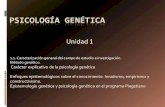 Psicología genética - UdelaR · PDF fileEn qué se diferencia la psicología genética de otras perspectivas psicológicas? Búsqueda de explicación vs descripción. Búsqueda de