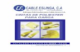CINTAS DE POLIESTER PARA GARGA - Cable Acero, C.A. Cable Eslinga.pdf · No exceder la capacidad de carga 6 - 16 Elaborado por: Cable Eslinga C.A. Forros protectores para Ojales
