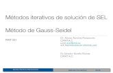 Métodos iterativos de solución de SEL Método de Gauss …alram/met_num/clases/clase08b.pdf · Alonso Ramírez Manzanares Métodos Numéricos 05.09 El metodo SOR (Succesive Over