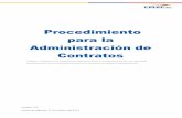 Procedimiento para la Administración de Contratos - Inicio · PDF file5.4.3 Ejecución de Contrato ... la documentación digital del expediente del contrato. Único medio de respaldo