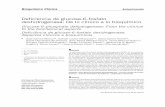 Deficiencia de glucosa-6-fosfato deshidrogenasa: De lo ... · PDF file` Saúl Gómez-Manzo1a, Gabriel López-Velázquez1a, Itzhel García-Torres2a, ... las células rojas, se le denomina