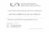 DEPARTAMENTO DE QUÍMICA - uaa.mx · PDF fileConocimiento del laboratorio escolar y el material del laboratorio ... Titulación redox del ManganesoHHHHHHHHHHHHHHHHHHHHH 88 6. ... Reacciones