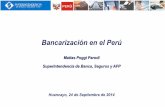 Bancarización en el Perú - corladjunin.org.pe • Según la definición del Fondo Monetario ... 1/ Los indicadores para Perú consideran los créditos y depósitos otorgados por