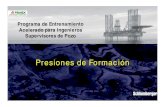 Programa de Entrenamiento Acelerado para Ingenieros ... · PDF filePRESIONES DE FORMACIÓN 9 Definición • La Presión de Poros se define como la presión que actúa sobre los fluidos