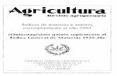 Agricultura revista agropecuaria, ISSN: 0002- · PDF fileLa densidad de plantas en el cultivo de las habas, ... La producción integrada de fresas en Huelva, ^ ... C.Novillo Almendros