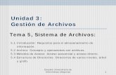 Unidad 2: Gestión de Procesos - Departamento de Informáticafjgonzalez/apuntes_aso/Tema5.pdf · Informática (Segovia) 1 ... Variedad de medios donde almacenar información: discos