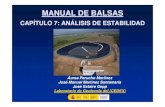 MANUAL DE BALSAS -  · PDF fileempleando los métodos habituales de cálculo de estabilidad de taludes en suelos, ... mediante el mét d d tátiétodo seudoestático”