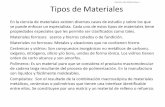 Tipos de Materiales - Dr Jorge Ibarrajoibarra.yolasite.com/resources/Curso de Materiales I.pdf · Tipos de Materiales ... Clasificación de los aceros en base a su resistencia: ...