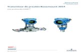 Transmisor de presión Rosemount 3051 - n... · PDF fileManual de consulta 00809-0109-4001, Rev JA Página de título Noviembre de 2012 iii Transmisor de presión Rosemount 3051 ADVERTENCIA