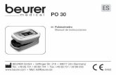 PO 30 -   · PDF file3 3. Información general El pulsioxímetro Beurer PO 30 sirve para la medición no invasiva de la concentración de oxígeno arterial (SpO₂) y la