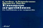 Descargar - Literatura Argentina UNRN · PDF fileAltamirano, Carlos y Beatriz Sarlo - Ensayos Argentinos. De Sarmiento a la Vanguardia ENSAYOS ARGENTINOS De Sarmiento a la vanguardia