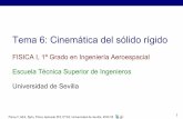 Tema 6: Cinemática del sólido rígido - GIA Sevilla ESI · PDF fileDerivando respecto al tiempo la condición geométrica de rigidez El campo de velocidades es equiproyectivo Cada