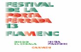 Dossier flamenc ok -  · PDF fileEl cantaor flamenc Diego el Cigala segueix descobrint el repertori sonor sud-americà al seu nou treball, Romance de la luna tucumana