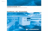 VARISPEED F7 - caroligualada.es variadors omron/manual F7.pdf · VARISPEED F7 Convertidor de frecuencia con control vectorial MANUAL DE USUARIO Manual No. YEG-TOS-S616-55.1-OY Nota: