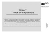 TEMA 7 Trenes de Engranajes - imac. · PDF fileqTrenes ordinarios simples y compuestos. ðRelación de transmisión. ... puede establecerse con la suficiente aproximación mediante