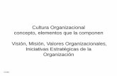 Cultura Organizacional concepto, elementos que la …mi.umsa.edu.ar/.../1...Organizacional_concepto_elementos_que_la.pdf · cultura organizacional ... •una vision efectiva debe