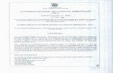 AUTORIDAD NACIONAL DE LICENCIAS AMBIENTALES · PDF fileEn uso de sus facultades legales conferidas en el Decreto Ley 3573 de 2011 y la ... ENCAPSULADA, AISLADA CON GAS SF6 A PRESION