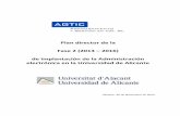 Plan director de la Fase 2 (2013 2016) de implantación de ... · PDF fileUniversidad de Alicante – Fase 2 del proceso de implantación de la e-Administración (2013-2016) Página