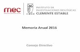 Memoria Anual 2016 - iibce.edu.uy Anual 2016 del IIBCE.pdf · Memoria Anual 2016 Objetivos del IIBCE ... Consorcio de Innovación 9) Plan de visitas agendadas durante todo ... erróneos