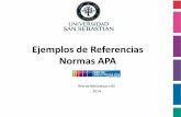 Ejemplos de Referencias Normas APA - uss.cl · PDF fileEntonces, ¿dónde utilizaremos las Normas APA?: ... (como asociaciones e ... Cómo ordenar trabajos con el