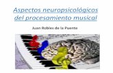 Aspectos neuropsicológicos del procesamiento musical · PDF filemusical innata? ¿ Hay un hemisferio ... Una vez aprendida puede interpretarse de forma automática. ... simple melodía,